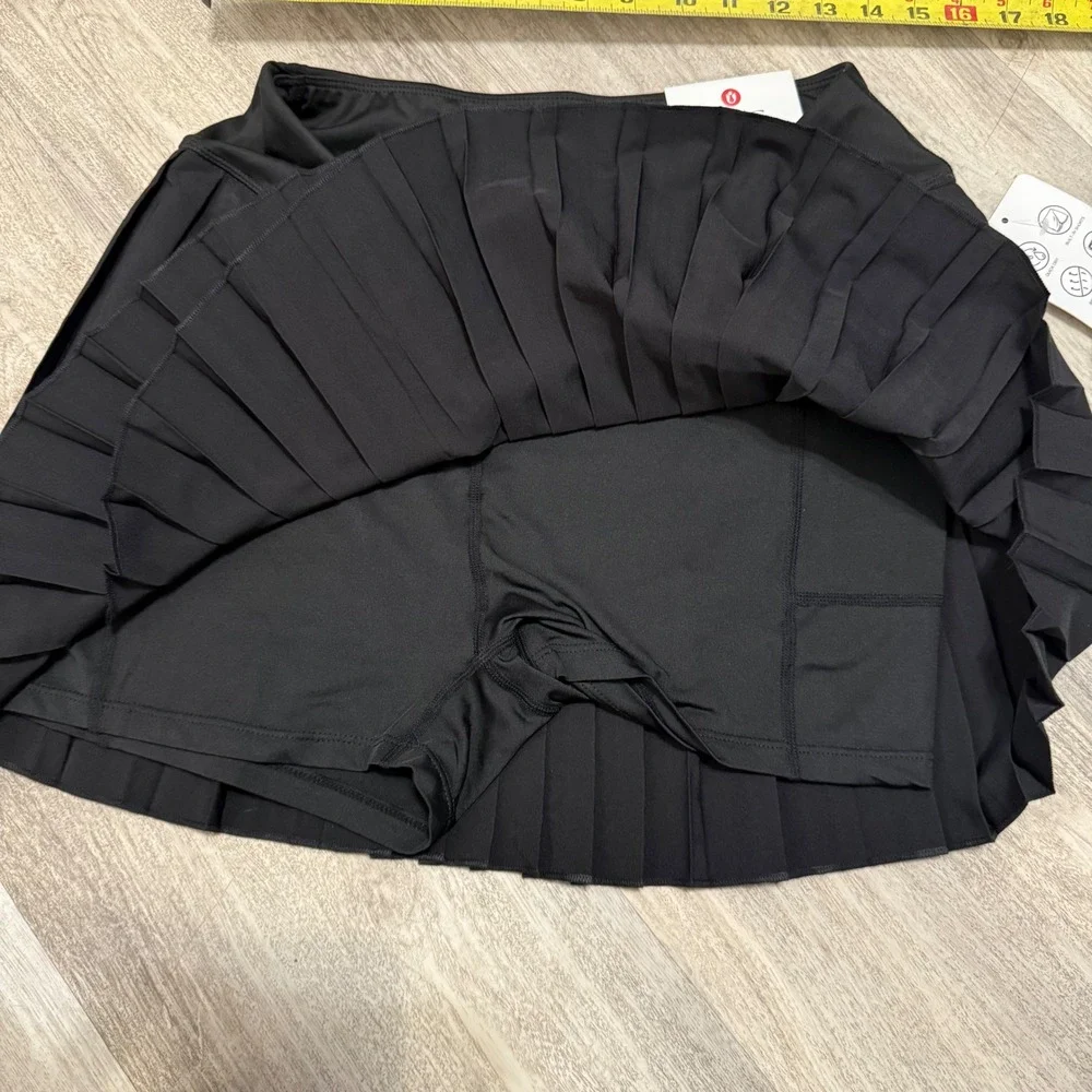 OTOS New York Blk Pleated Tennis Skirt w Built-in Shorts Athletic Activewear L‎